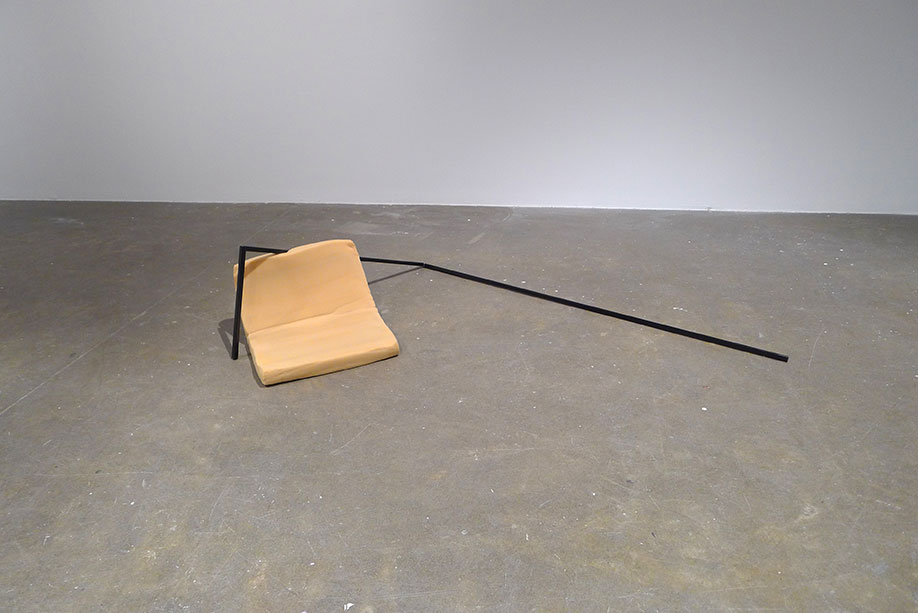 <b>Title: </b>Untitled (Cushion and Square Steel Tubing)<br /><b>Year: </b>2013<br /><b>Medium: </b>Square steel tubing and cushion<br /><b>Size: </b>45 x 180 x 120 cm