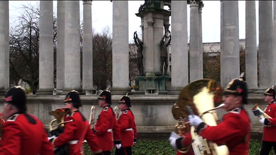 <b>Title: </b>Cadet: Running and Parade at Cardiff<br /><b>Medium: </b>Looped digital video in two parts<br />