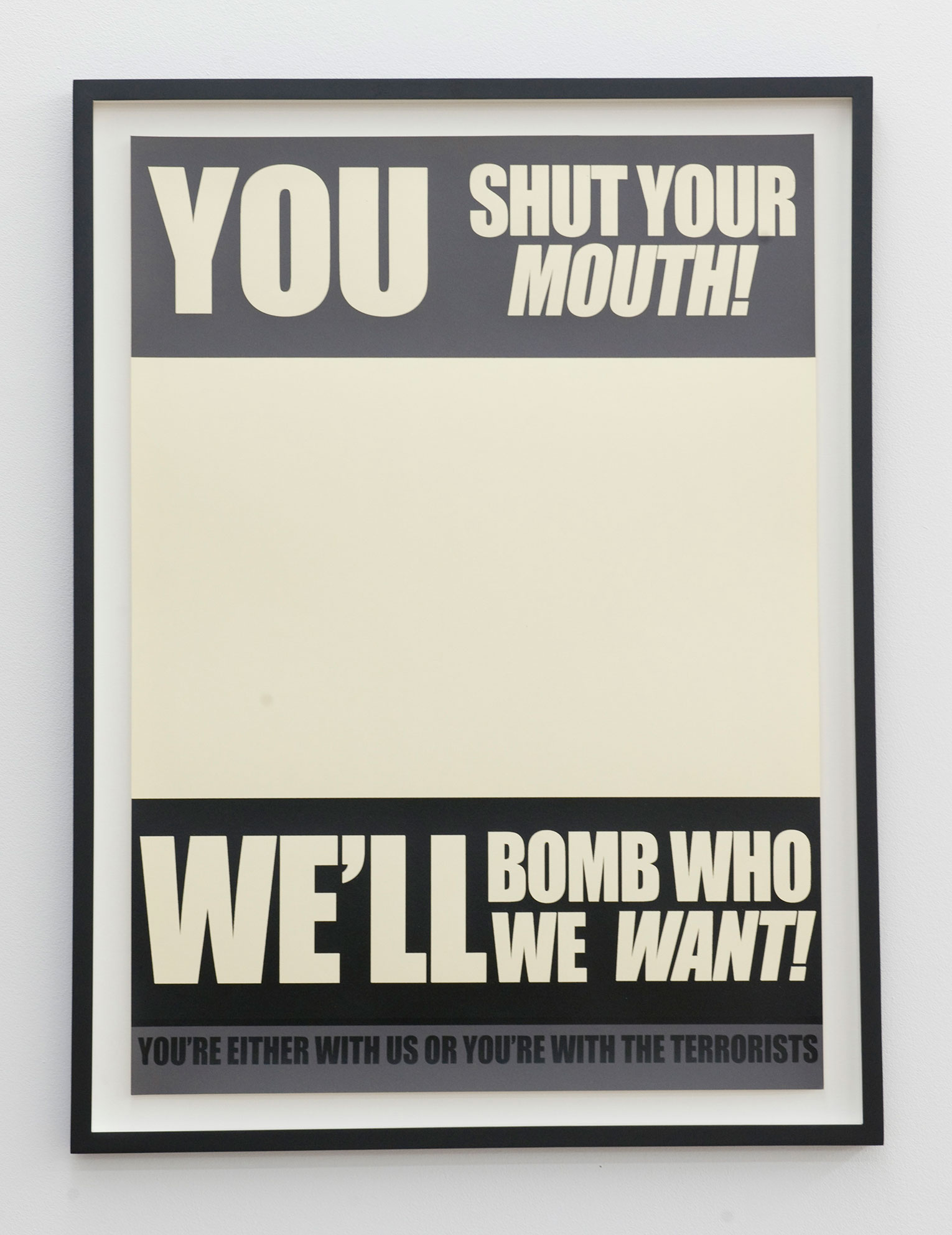 <b>Title: </b>Propaganda War Posters<br /><b>Year: </b>2010<br /><b>Medium: </b>Silkscreen print, framed<br /><b>Size: </b>50 x 70 cm