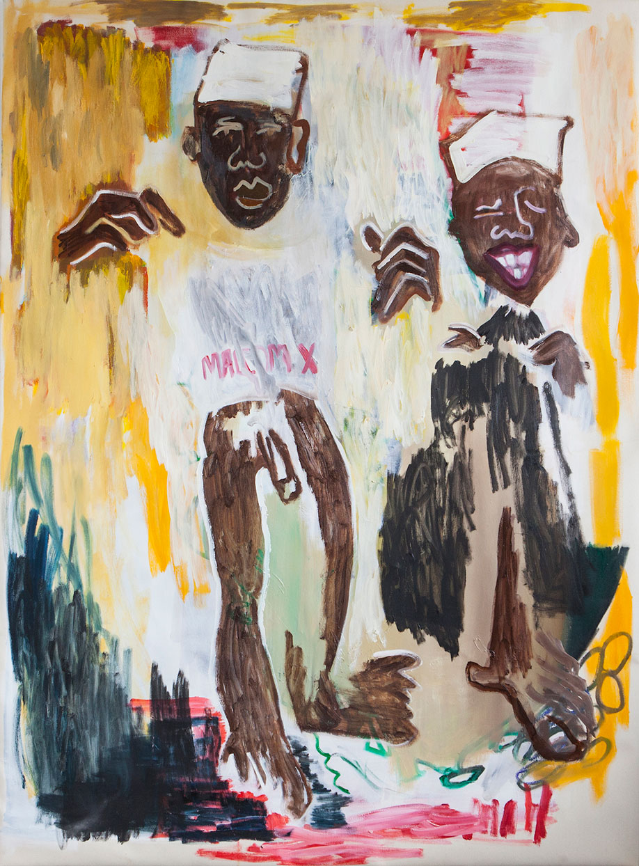 <b>Title: </b>Two Black Boys<br /><b>Year: </b>2015<br /><b>Medium: </b>Oil on canvas<br /><b>Size: </b>141 x 190 cm