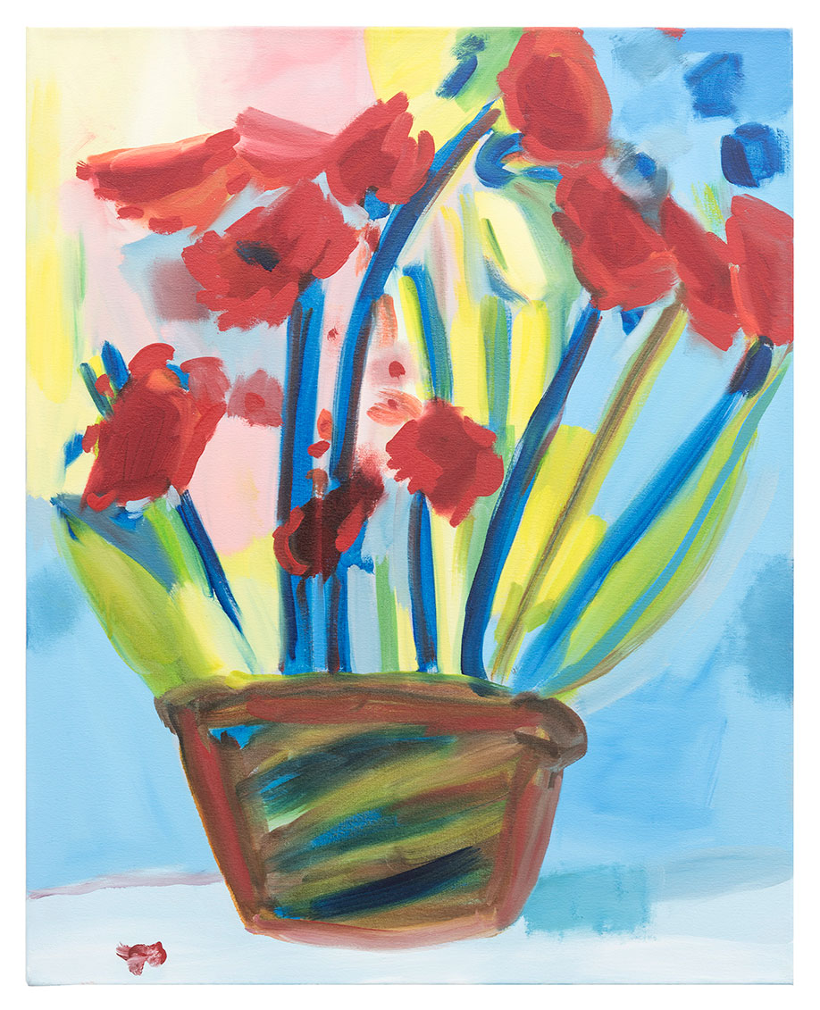 <b>Title: </b>Studio Flowers #49<br /><b>Year: </b>2016<br /><b>Medium: </b>Oil on canvas<br /><b>Size: </b>76 x 61 cm