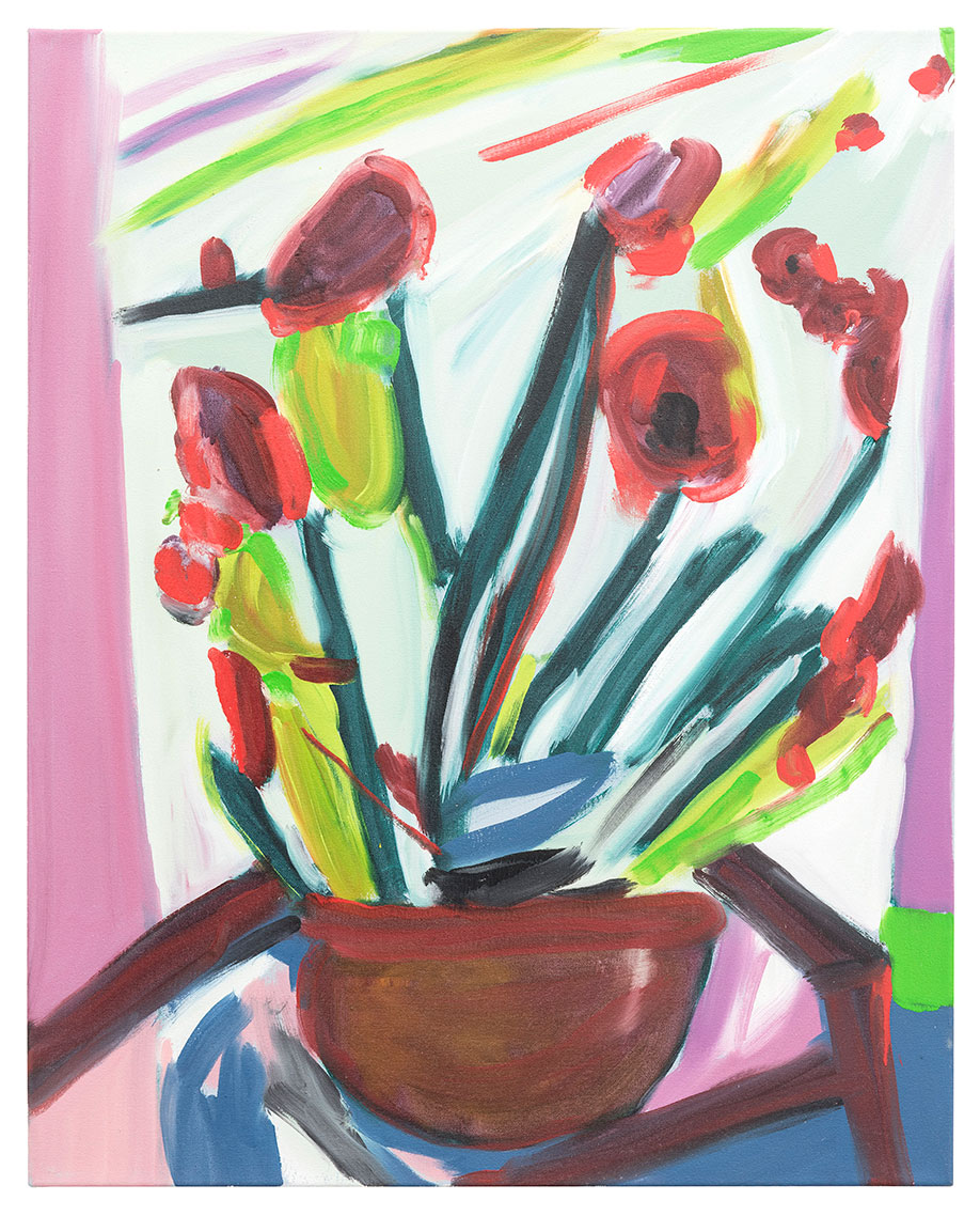 <b>Title: </b>Studio Flowers #56<br /><b>Year: </b>2016<br /><b>Medium: </b>Oil on canvas<br /><b>Size: </b>76 x 61 cm